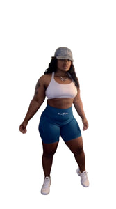 Solid Butt Lift Biker Shorts