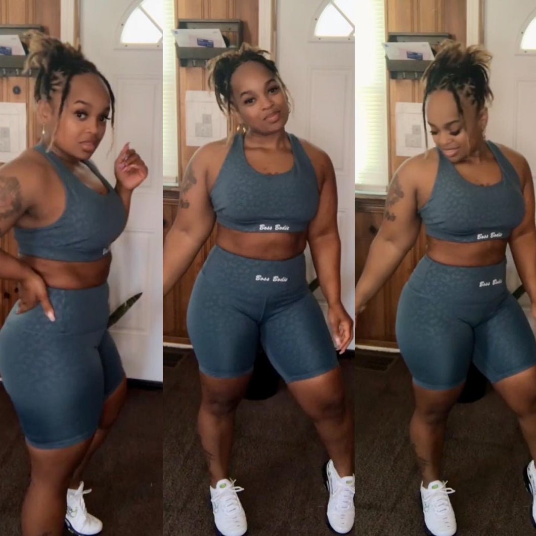 Leopard Skin Design Short Set